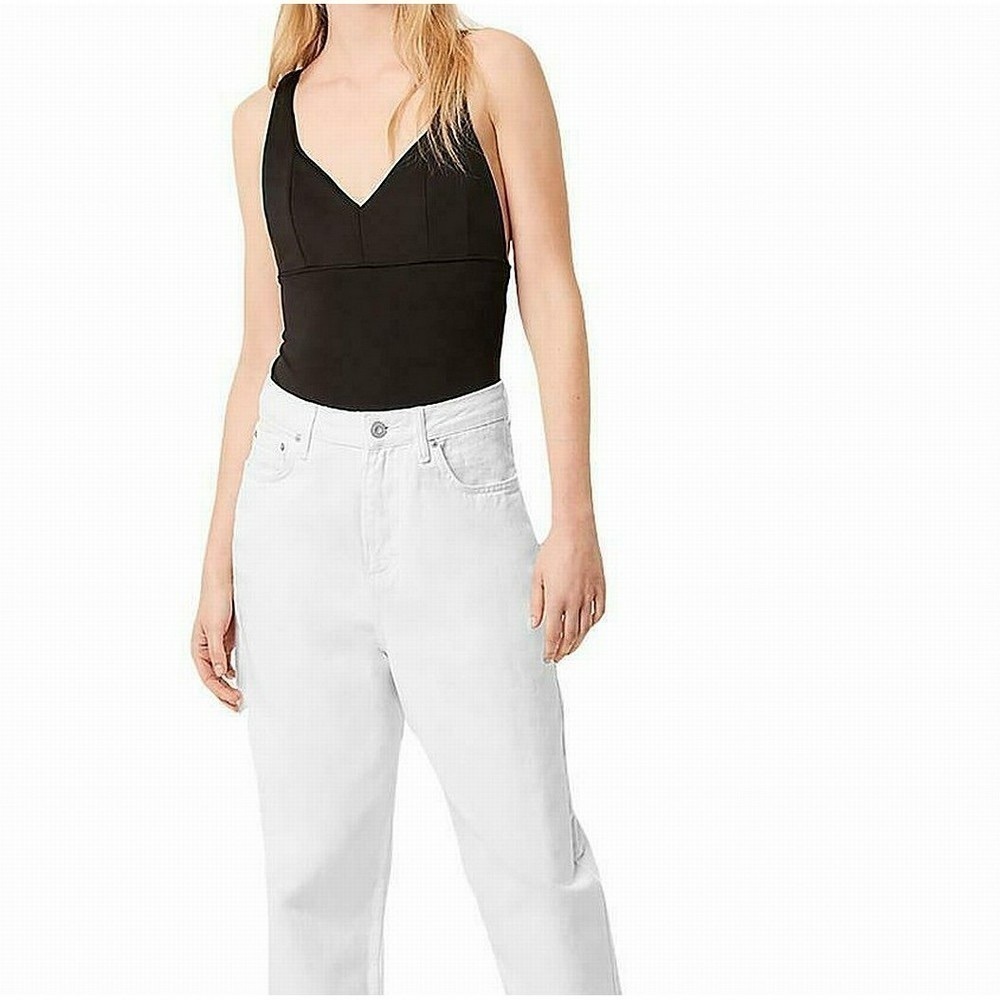 NWT French connection Black V-Neck Medium Bodysuit